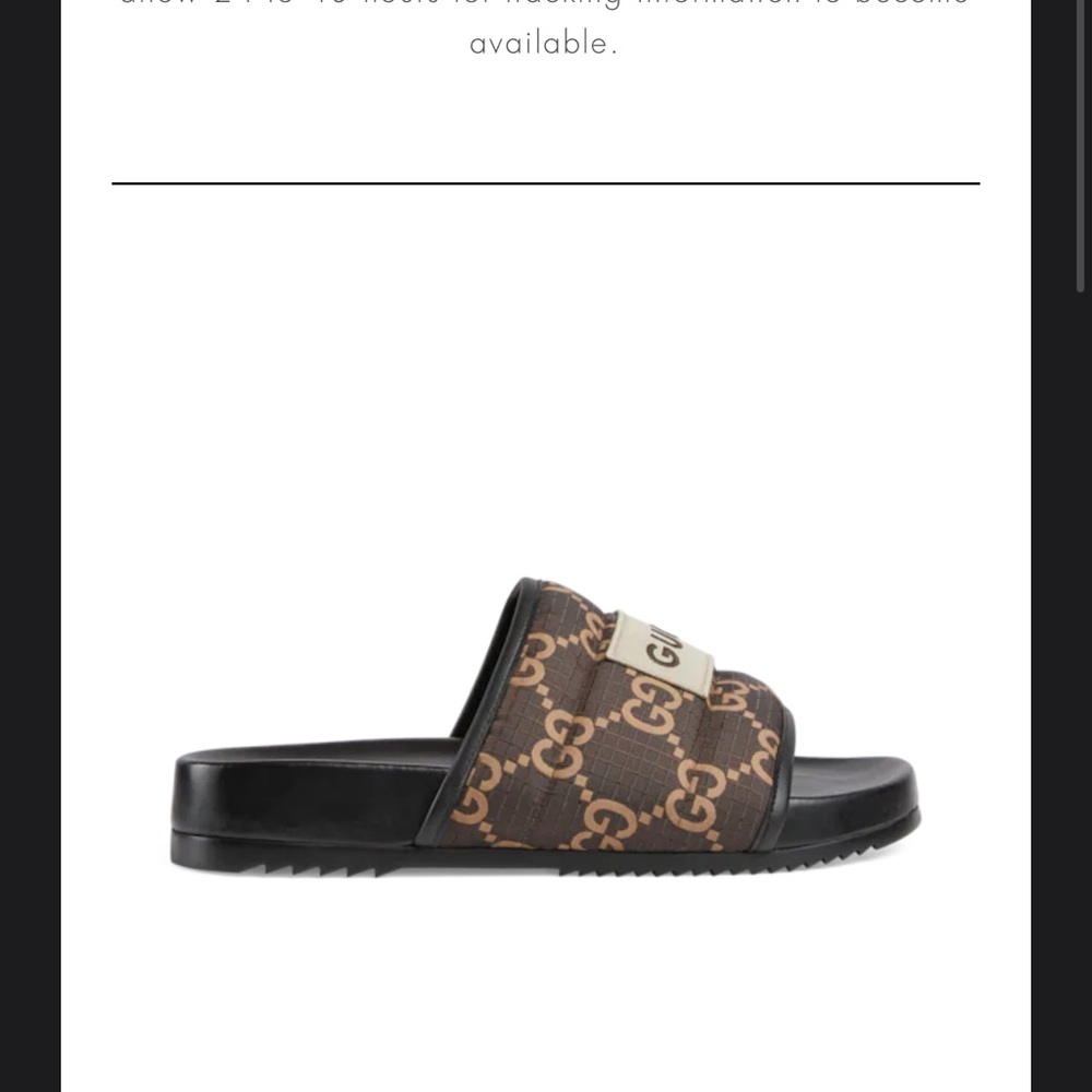 Gucci Brown GG sandals